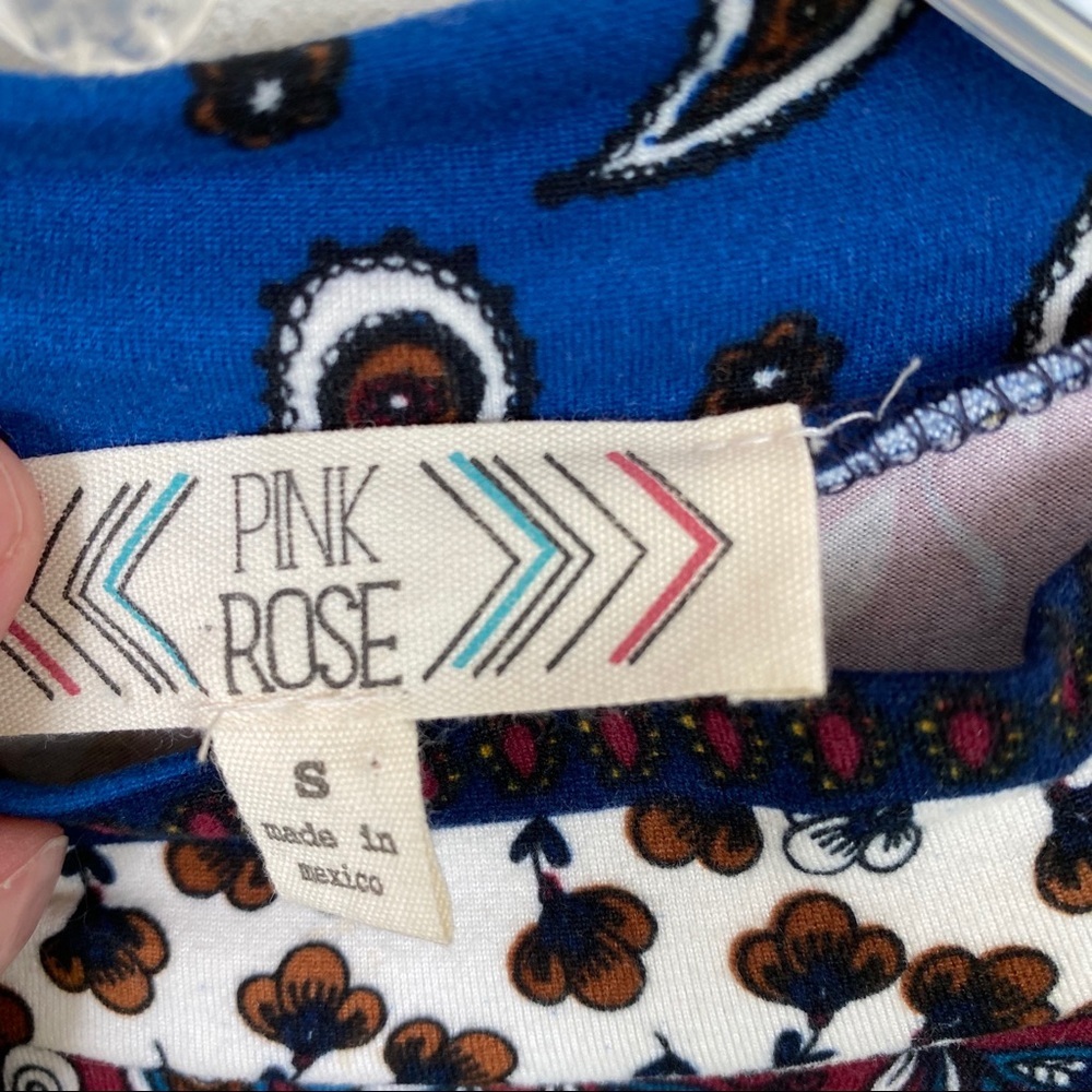 Pink Rose Women’s Soft Patch Work Short Dress Size small - Picture 4 of 5